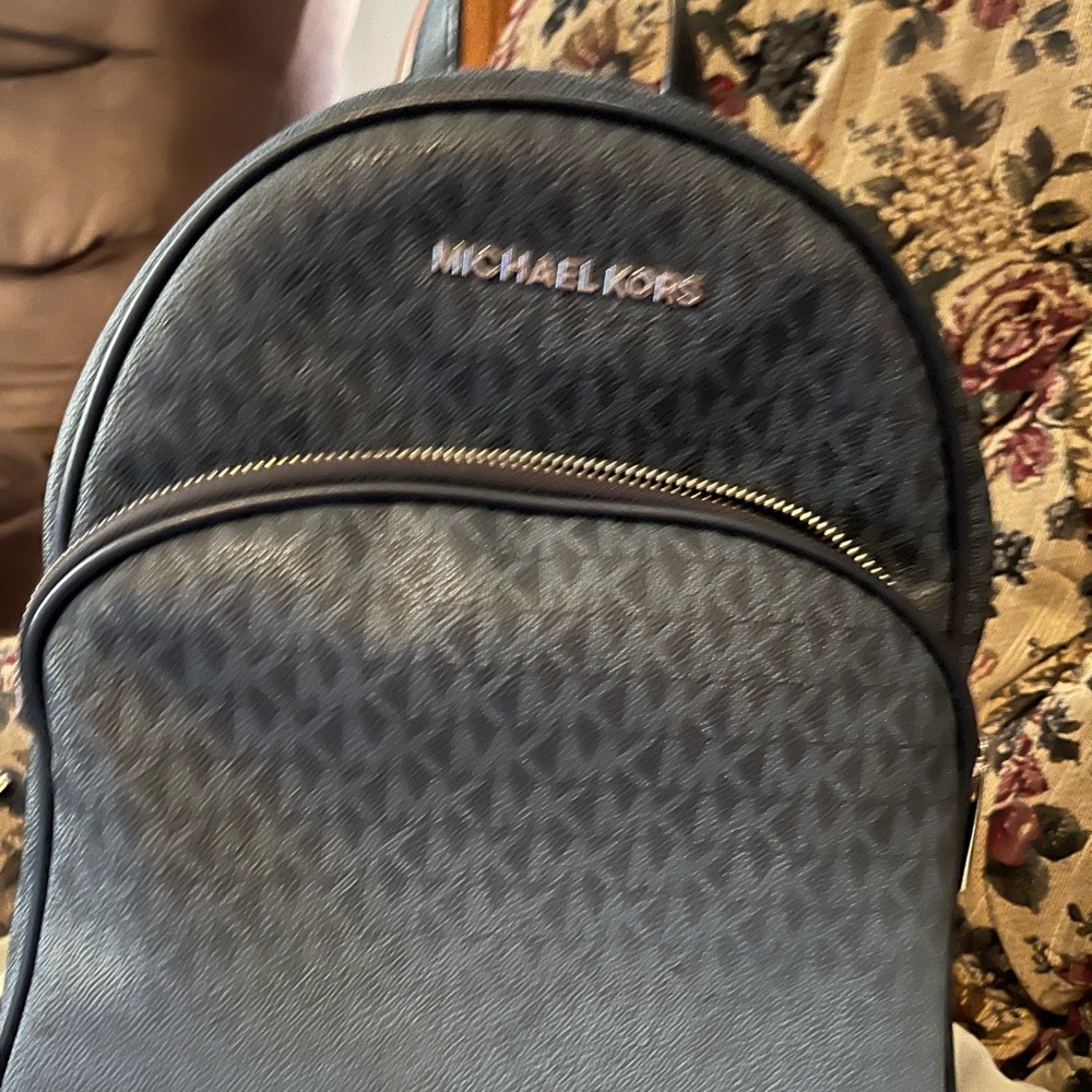 Blue Michael Kors Backpack